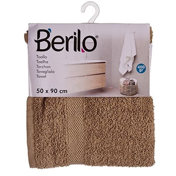 Badhandduk Berilo 89661 Kamel 80 % bomull 20 % Polyester 50 x 90 cm (6 antal)