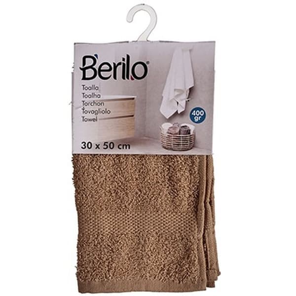 Kylpypyyhe Berilo 89660 Kameli 80 % puuvillaa 20 % Polyesteri 30 x 50 cm (12 osaa)