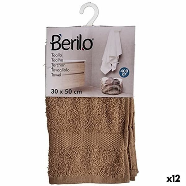 Kylpypyyhe Berilo 89660 Kameli 80 % puuvillaa 20 % Polyesteri 30 x 50 cm (12 osaa)