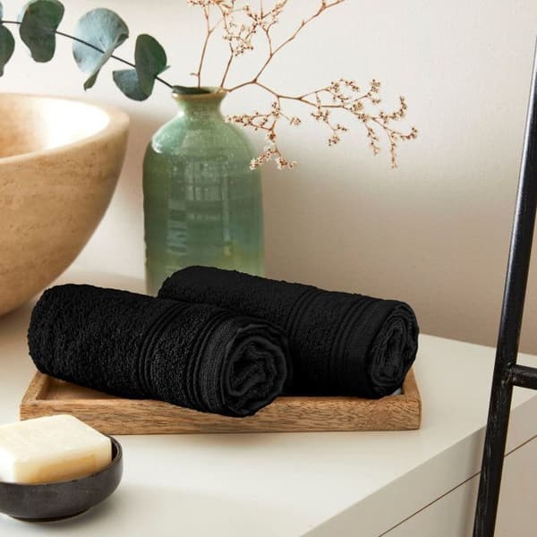 Set med 24 "Spa" frotté gästhanddukar 30 x 50 cm / 400 gr/m² - "Spa" tryffel