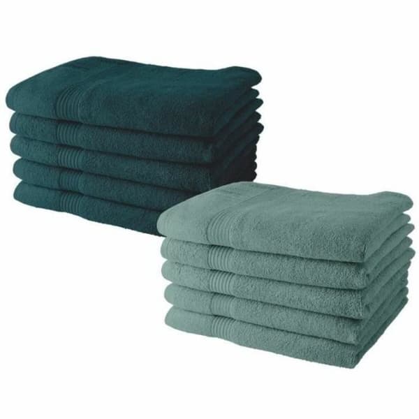 Set med Handdukar TODAY 5 peacock + 5 cecidon 50 x 90 cm (10 antal)