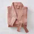 Miniatyrbild 1 av 6: Badrock i blandad kimono Gaïa vanlig bomullsväv - Gaïa Peach Pink - Storlek S/M