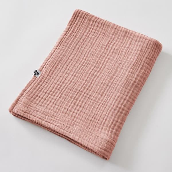 Badlakan 90 x 150 cm Gaïa vanlig bomullsväv - Gaïa Peach Pink