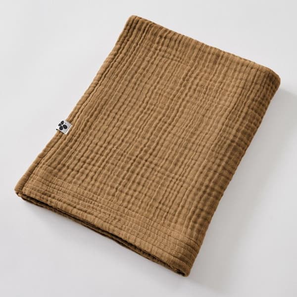 Duschlakan 70 x 130 cm Gaïa vanlig bomullsväv - Gaïa Camel
