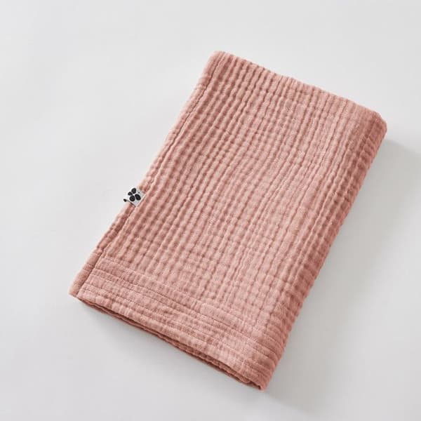 Handduk 50 x 90 cm Gaïa vanlig bomullsväv - Gaïa Peach Pink