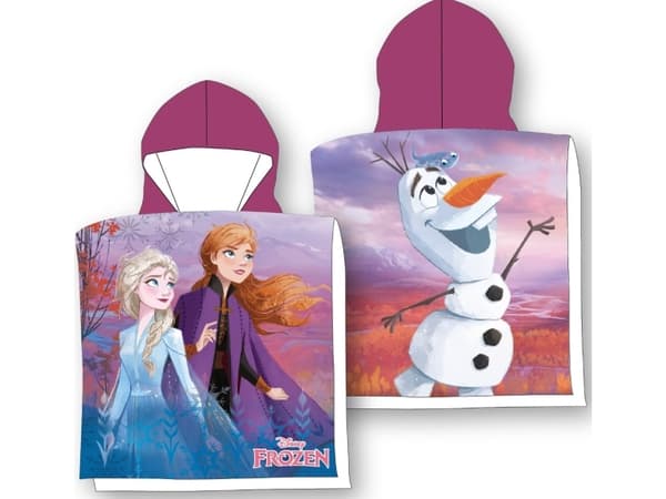 Disney Frost Poncho badehåndklæde med hætte - 100 procent bomuld