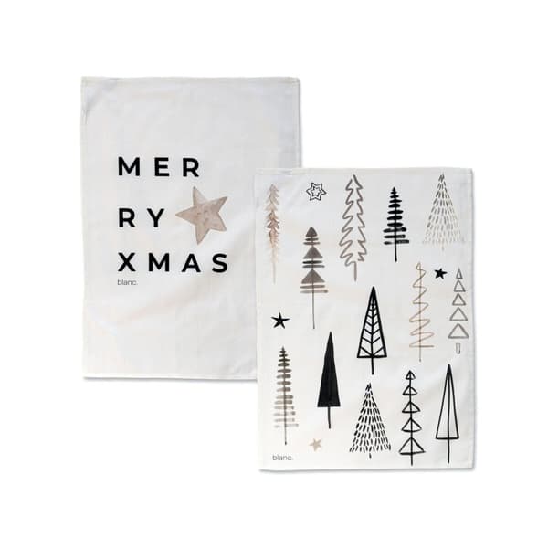 Keittiöliina HappyFriday Xmas Copse Monivärinen 70 x 50 cm (2 osaa)
