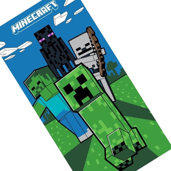Minecraft Survival Cotton Beach Towel