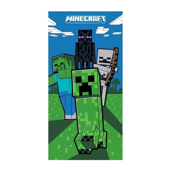 Minecraft Survival Cotton Beach Towel Multicoloured One Size