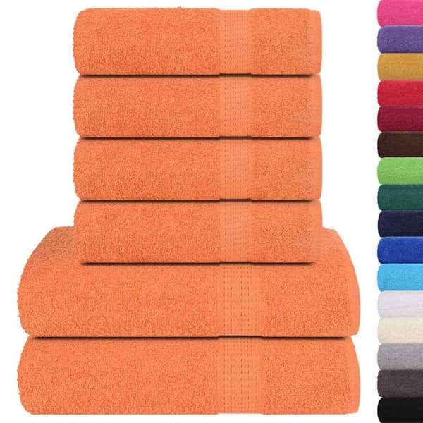 Handdukar 6 st orange 360 gsm 100% bomull