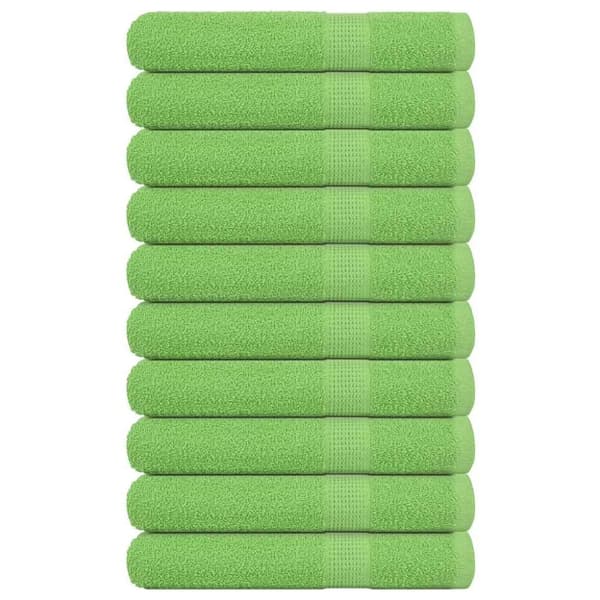 vidaXL Håndklær 10 stk eplegrønn 100x200 cm 360 g/m² 100 % bomull