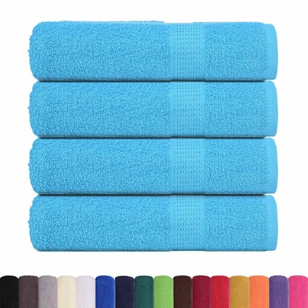 vidaXL Badlakan 4 st turkos 100x150 cm 360 gsm 100% bomull