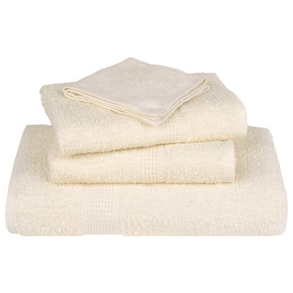 vidaXL håndklæder 4 stk. 30x30 cm 360 g/m2 100 % bomuld cremefarvet