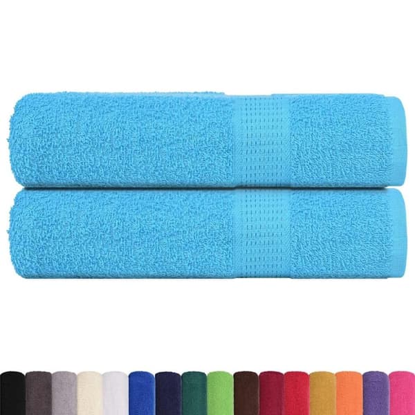 vidaXL Handdukar 2 st turkos 50x100 cm 360 gsm 100% bomull