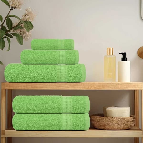 vidaXL gæstehåndklæder 2 stk. 30x50 cm 360 g/m2 100 % bomuld æblegrøn