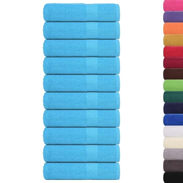 vidaXL badehåndklæder 10stk. 100x150cm 360g/m2 100% bomuld turkis