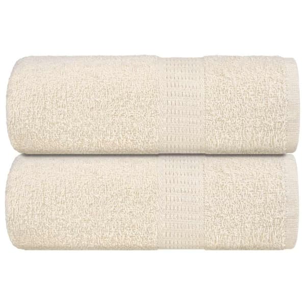 vidaXL håndklæder 2 stk. 30x30 cm 360 g/m2 100 % bomuld cremefarvet
