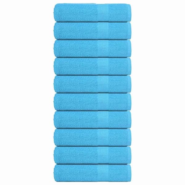 vidaXL Badehåndklær 10 stk turkis 100x150 cm 360 g/m² 100 % bomull