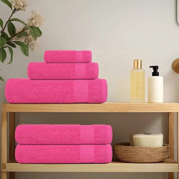 vidaXL håndklæder 2 stk. 70x140 cm 360 g/m2 100 % bomuld lyserød