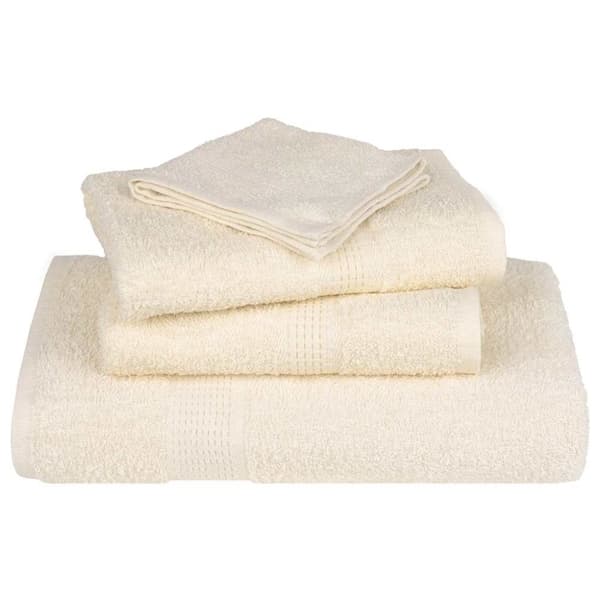 vidaXL Dusjhåndklær 2 stk kremhvit 70x140 cm 360 g/m2 100 % bomull