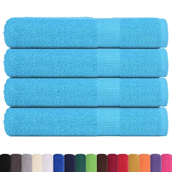 vidaXL Handdukar 4 st turkos 100x200 cm 360 gsm 100% bomull
