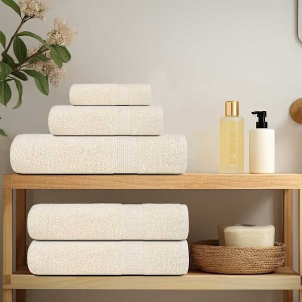vidaXL Såpehåndklær 2 stk kremhvit 30x30 cm 360 g/m2 100 % bomull