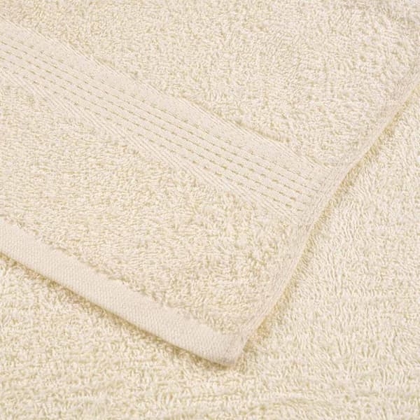 vidaXL Såpehåndklær 2 stk kremhvit 30x30 cm 360 g/m2 100 % bomull