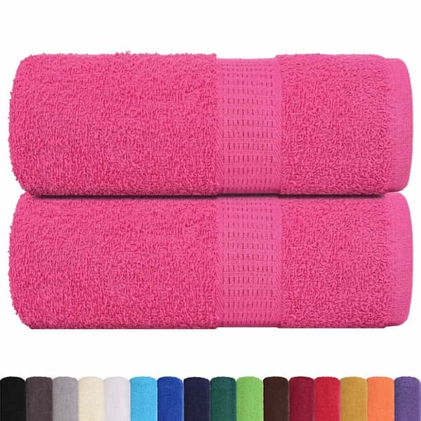 vidaXL håndklæder 2 stk. 30x30 cm 360 g/m2 100 % bomuld lyserød