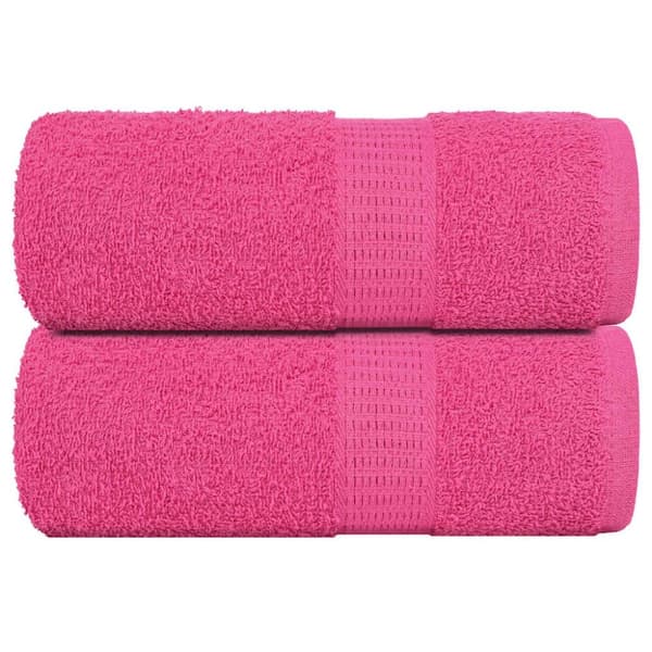 vidaXL håndklæder 2 stk. 30x30 cm 360 g/m2 100 % bomuld lyserød