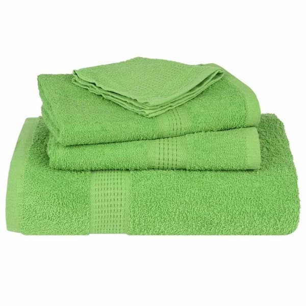 vidaXL Badlakan 4 st äppelgrön 100x150 cm 360 gsm 100% bomull