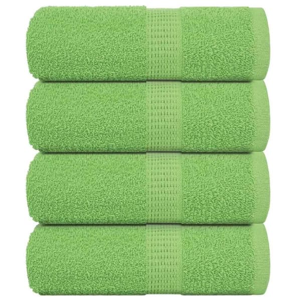 vidaXL håndklæder 4 stk. 30x30 cm 360 g/m2 100 % bomuld æblegrøn
