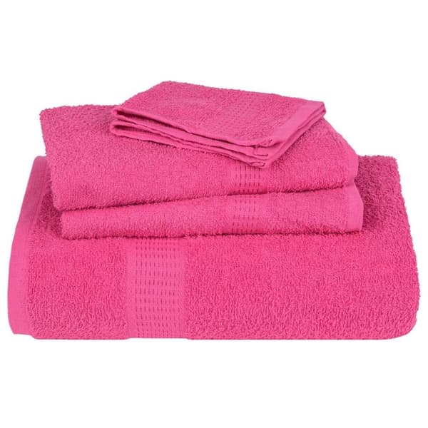 vidaXL Badlakan 2 st rosa 100x150 cm 360 gsm 100% bomull
