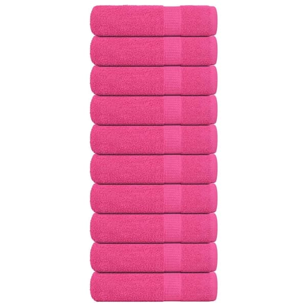 vidaXL Duschhanddukar 10 st rosa 70x140 cm 600 gsm 100% bomull