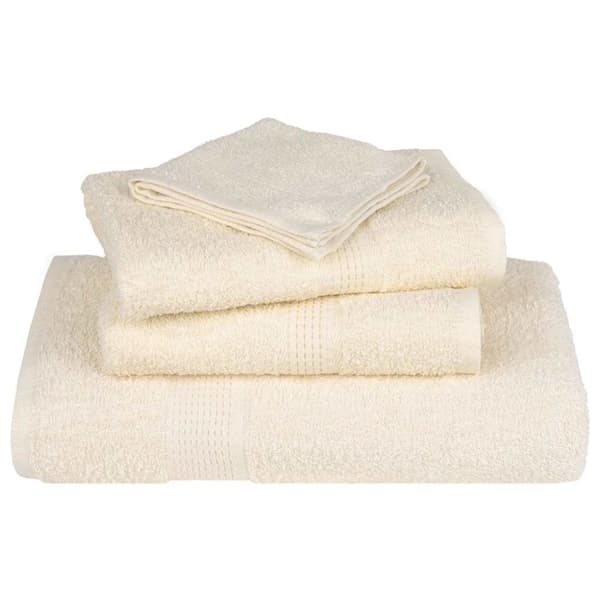 vidaXL Badlakan 10 st gräddvit 100x150 cm 360 gsm 100% bomull