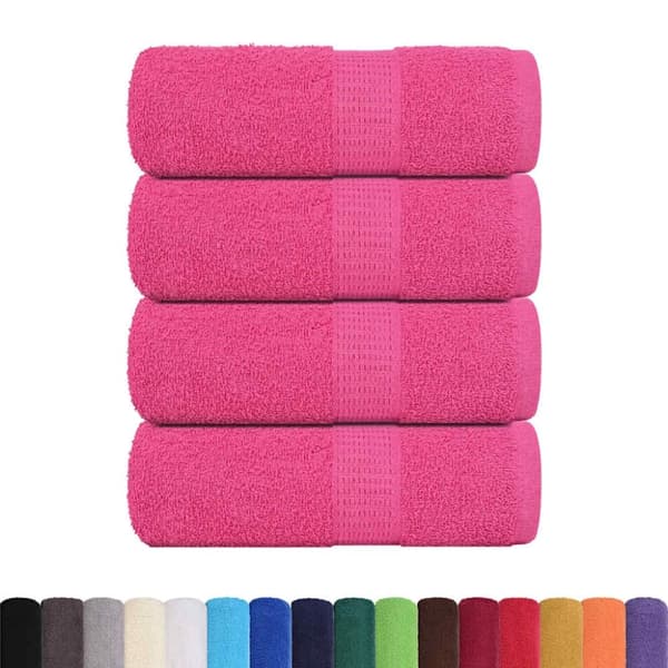 vidaXL Tvålhanddukar 4 st rosa 30x30 cm 600 gsm 100% bomull