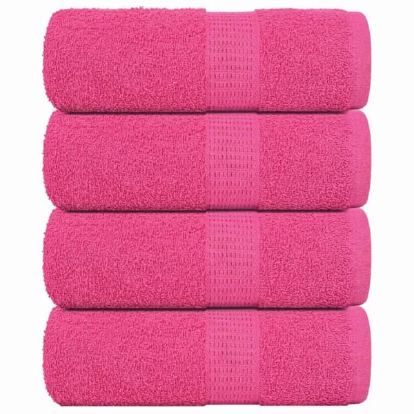 vidaXL Tvålhanddukar 4 st rosa 30x30 cm 600 gsm 100% bomull