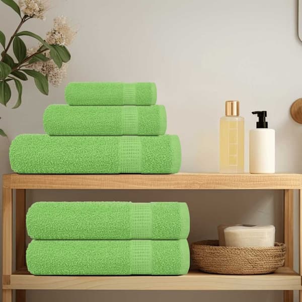 vidaXL Såpehåndklær 2 stk eplegrønn 30x30 cm 360 g/m² 100 % bomull