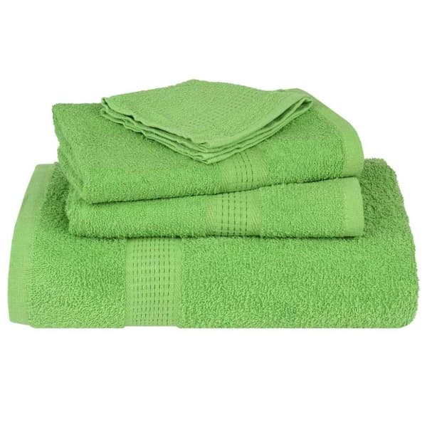 vidaXL Såpehåndklær 2 stk eplegrønn 30x30 cm 360 g/m² 100 % bomull
