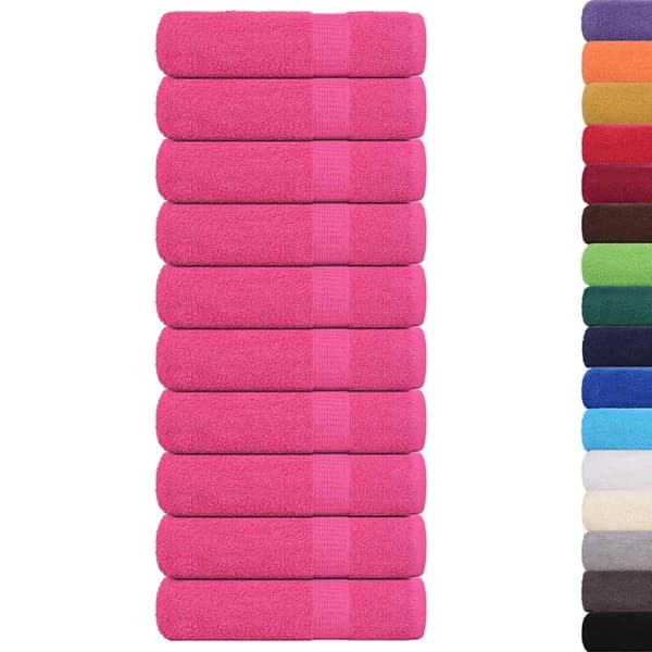 vidaXL Suihkupyyhkeet 10 kpl FROGN pinkki 70x140 cm 100% puuvilla