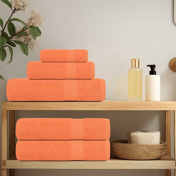 vidaXL Handdukar 6 st orange 360 gsm 100% bomull
