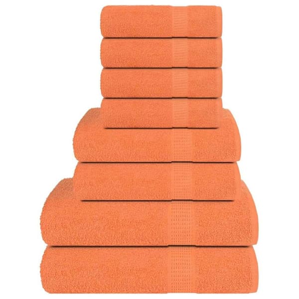 vidaXL håndklæder 8 stk. 360 g/m2 100 % bomuld orange