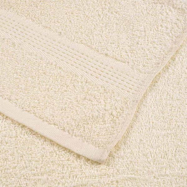 vidaXL Håndklesett 6 deler kremhvit 360 g/m2 100 % bomull