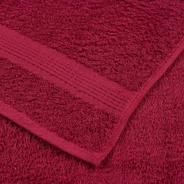 vidaXL Håndklesett 12 deler burgunder 360 gsm 100 % bomull