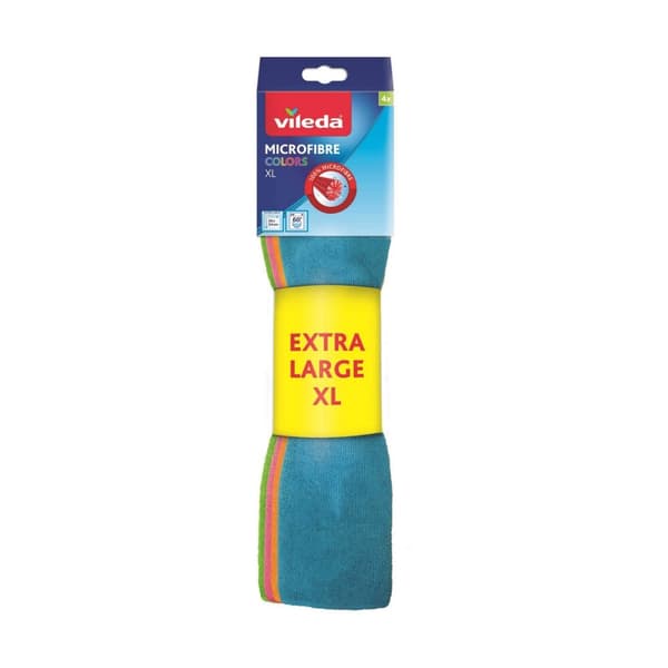 Mikrokuitusiivousliina Vileda XL Colors 167787 (4 osaa)