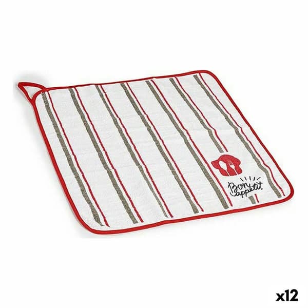 Keittiöliina Kinvara 1220 Valkoinen Punainen 50 x 0,3 x 50 cm (12 osaa)