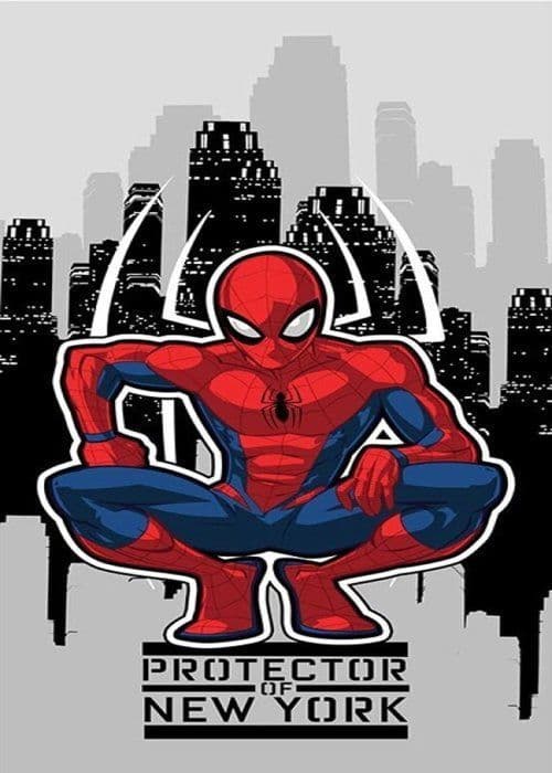 Spiderman badlakan 70x140cm Polyester "new york" Art.nr: AYM075014