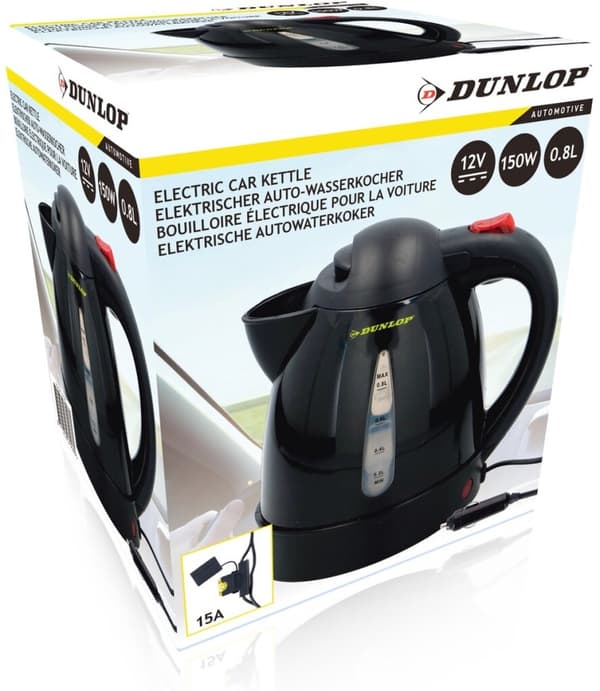 Dunlop Camping elkedel Sort 12V Stik