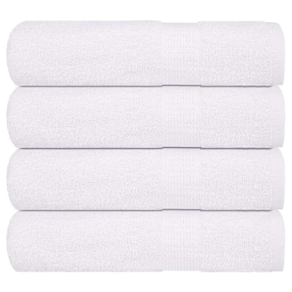 vidaXL badehåndklæder 4 stk. 100x150cm 360g/m2 100% bomuld hvid