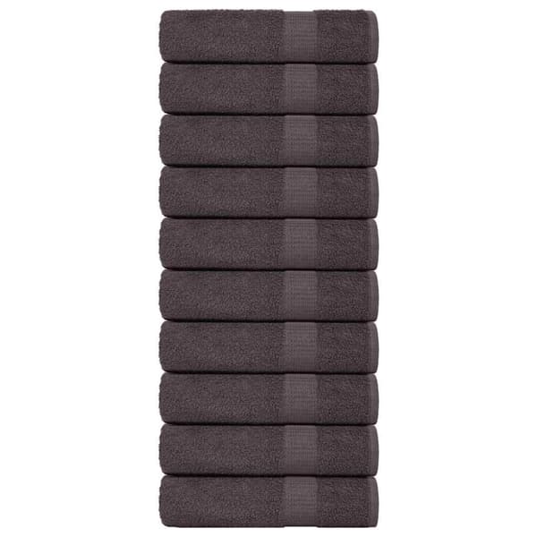 vidaXL badehåndklæder 10stk. 100x150cm 360g/m² 100% bomuld antracitgrå