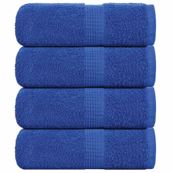 vidaXL gæstehåndklæder 4 stk. 30x50 cm 360 g/m2 100 % bomuld blå
